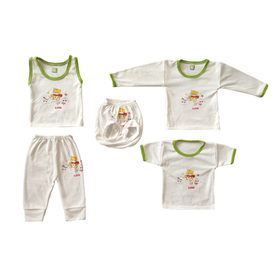 ست 5 تکه لباس نوزادی مدل خرس و اردک کد 03