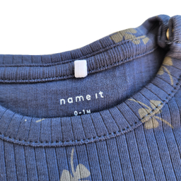 بادی نوزادی نیم ایت طرح برگ شبدر کد 10255 رنگ آبی تیره