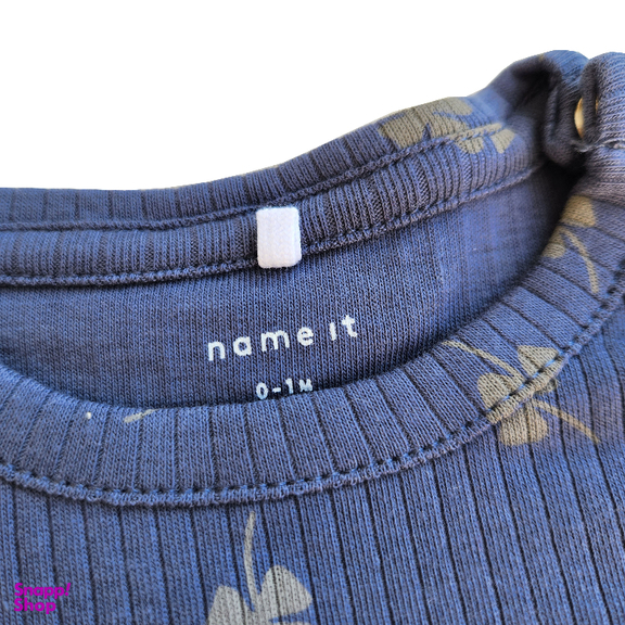 بادی نوزادی نیم ایت طرح برگ شبدر کد 10255 رنگ آبی تیره