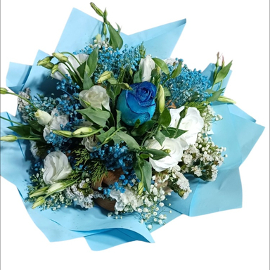 دسته گل طبیعی کد 0506 رنگ آبی