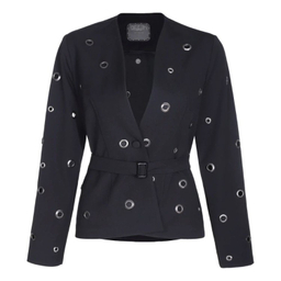 کت زنانه گره استایل مدل قوی سیاه رنگ مشکی