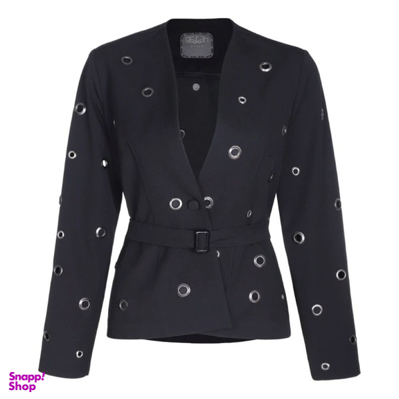 کت زنانه گره استایل مدل قوی سیاه رنگ مشکی