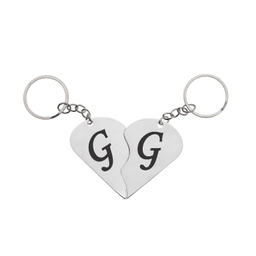 جاکلیدی گیلواره زراوشان مدل قلب دو تکه حرف G G