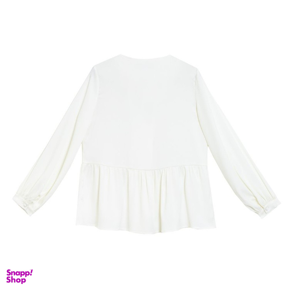 شومیز زنانه برنس مدل شکوفا رنگ سفید