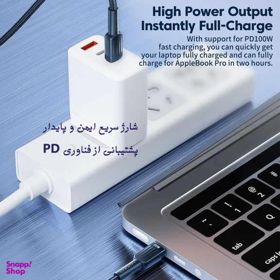 کابل تبدیل USB-C توکی مدل TQ-X13 طول 1 متر