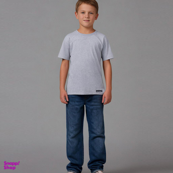 تیشرت آستین کوتاه پسرانه 27 مدل Basic Mr01 رنگ ملانژ