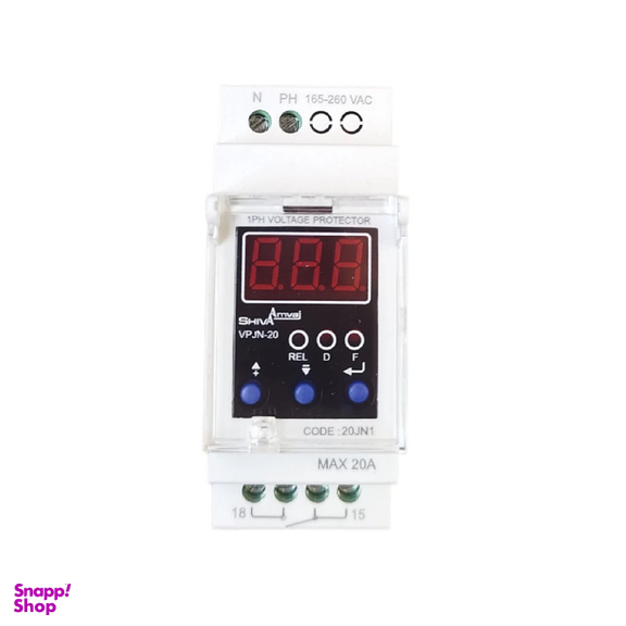محافظ ولتاژ شیوا امواج مدل دیجیتالی VPJN-20 کد 20JN1 بسته پنج عددی