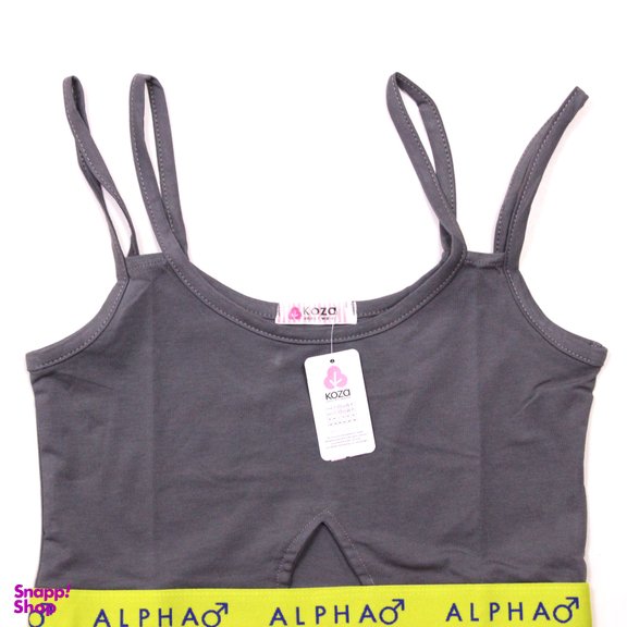 ست نیم تنه و شورت ورزشی زنانه کوزا مدل 9142-3 رنگ طوسی