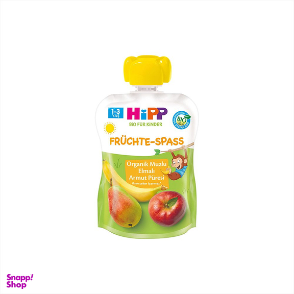 پوره میوه موز، سیب و گلابی هیپ حجم ۹۰ گرم