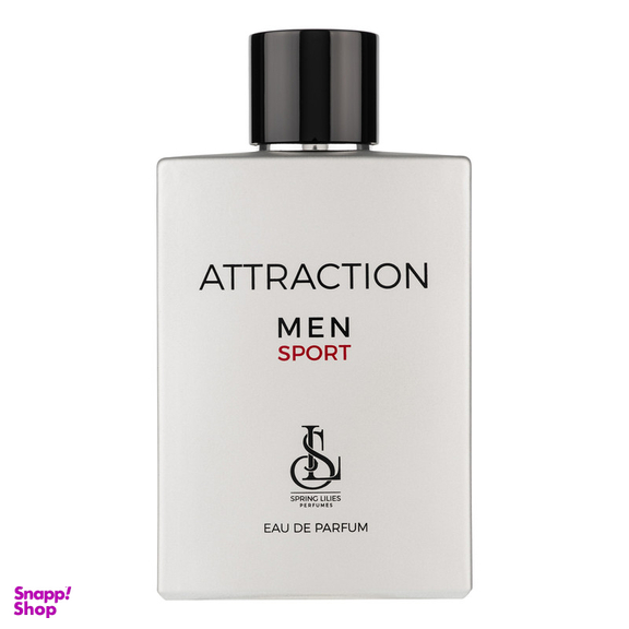 ادو پرفیوم مردانه اسپرینگ لیلیز مدل ATTRACTION رایحه خنک حجم 100 میلی لیتر