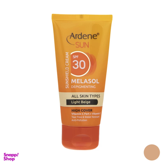 کرم ضد آفتاب و ضد لک رنگی آردن مدل Melasol SPF30 رنگ بژ روشن حجم 50 میلی لیتر