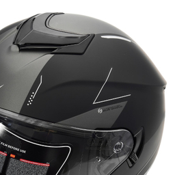 کلاه کاسکت بدون فک فلش مدل 852 matt black-gray