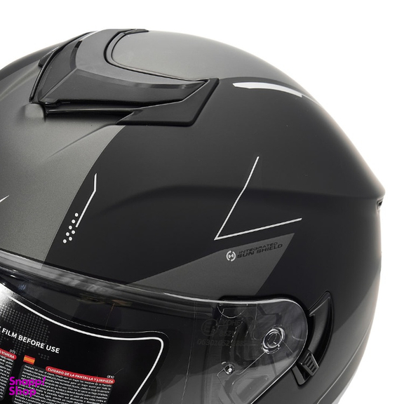 کلاه کاسکت بدون فک فلش مدل 852 matt black-gray