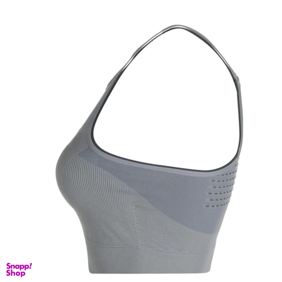 ست 3 تکه نیم تنه کراپ، لگ ورزشی و شلوارک ورزشی زنانه دریم اسلیم کد T799 رنگ طوسی
