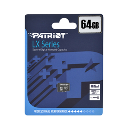 کارت حافظه microSDXC پتریوت مدل LX کلاس 10 استاندارد UHS-I U1 سرعت 80 MBps ظرفیت 64 گیگا بایت