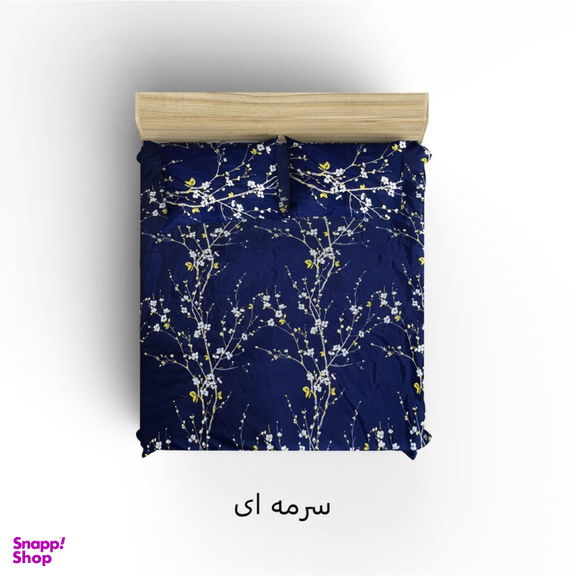 سرویس ملحفه کوکو جم مدل گل یخ دو نفره سه تکه