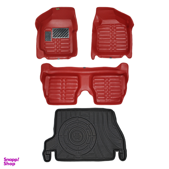 کفپوش پنج بعدی خودرو پانیذ مدل EVA مناسب پراید به همراه کفپوش صندوق