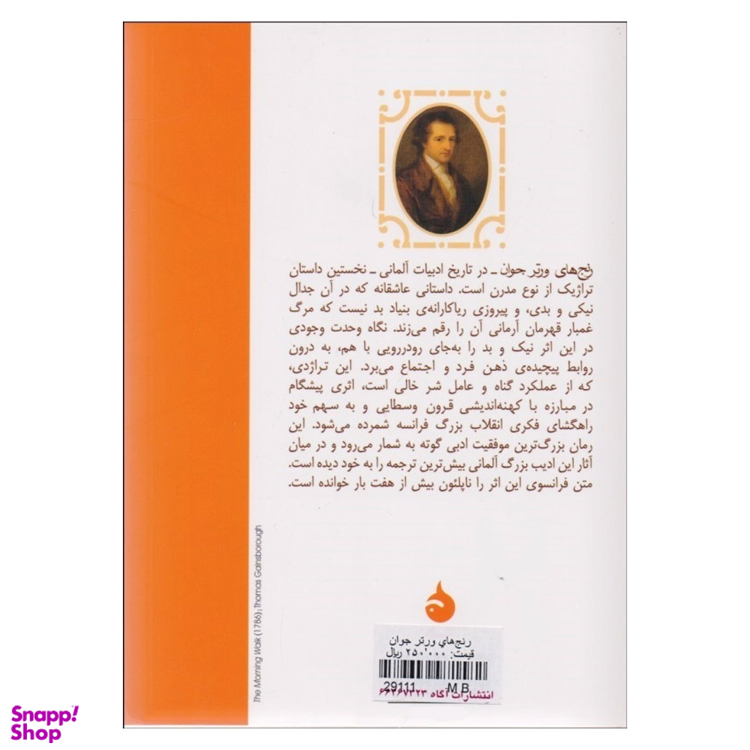 کتاب رنج‏ های ‏ورتر جوان‏ اثر یوهان ولفگانگ فون‌ گوته نشر ماهی