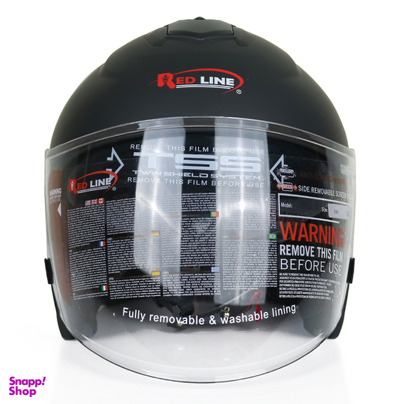 کلاه کاسکت بدون فک ردلاین کد 944 رنگ مشکی مات