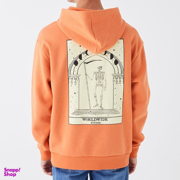 هودی مردانه ال سی وایکیکی مدل tera رنگ نارنجی