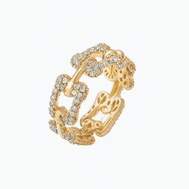 انگشتر طلا 18 عیار زنانه مدل تیفانی کد 6219 سایز 54