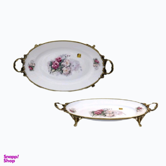 دیس بیضی دسته برنج انتیک میراکل لیموژ مدل 42 ایتالیا کد 159