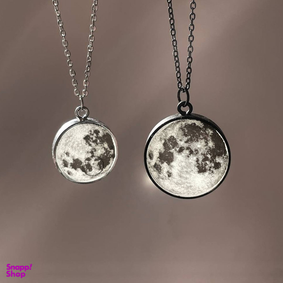 گردنبند زنانه مدل ماه شب تاب رزینی