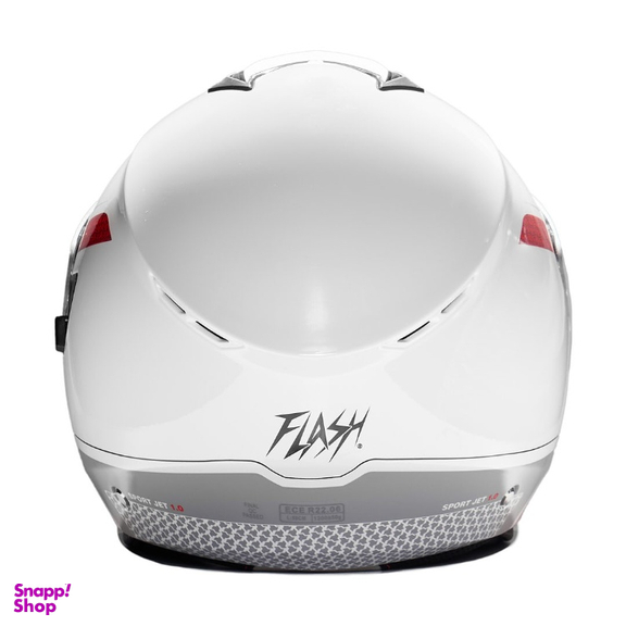 کلاه کاسکت بدون فک فلش مدل 852 glossy red-white