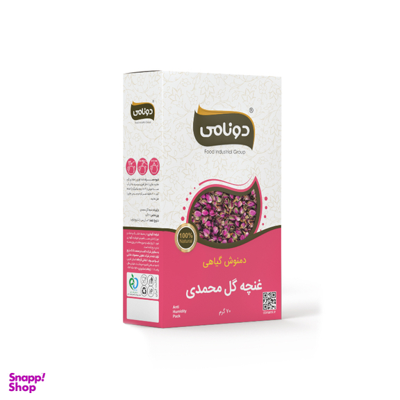 دمنوش گیاهی غنچه گل محمدی دونامی وزن 70 گرم