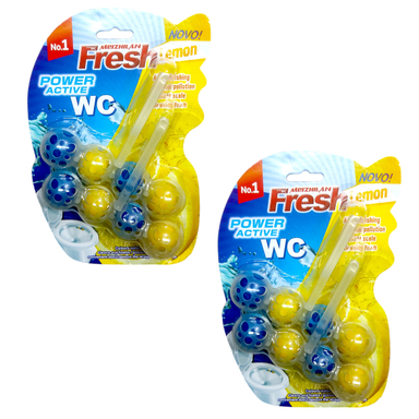 بوگیر توالت فرنگی فرش مدل power active lemon بسته ۲ عددی