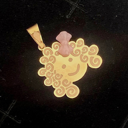 آویز گردنبند طلا 18 عیار زنانه مدل مو فرفری کد 00321