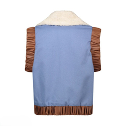 جلیقه رسمی زنانه گره استایل مدل آپاچی رنگ آبی