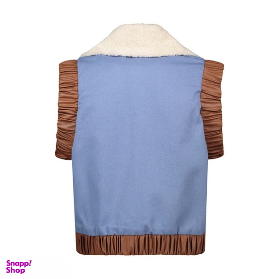 جلیقه رسمی زنانه گره استایل مدل آپاچی رنگ آبی