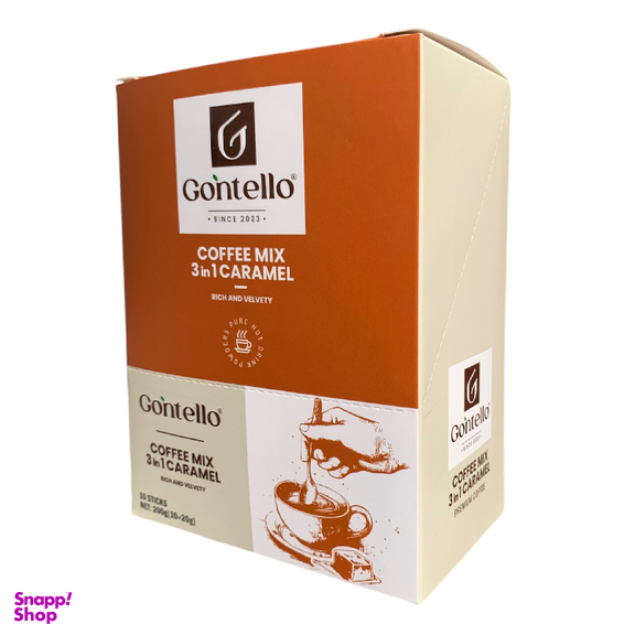 کافی میکس 3×1 کاراملی گونتلو وزن 200 گرم بسته 10 عددی