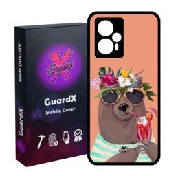 کاور گارد ایکس طرح خرس مدل Glass10645 مناسب شیائومی Poco F5/Redmi Note 12 Turbo