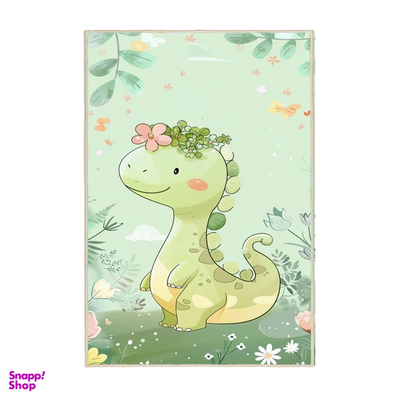 فرش ماشینی چاپی اتاق کودک اورکوم طرح دایناسور کد kids.9002