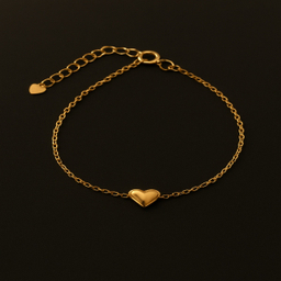 دستبند طلا 18 عیار زنانه مدل قلب کد S05