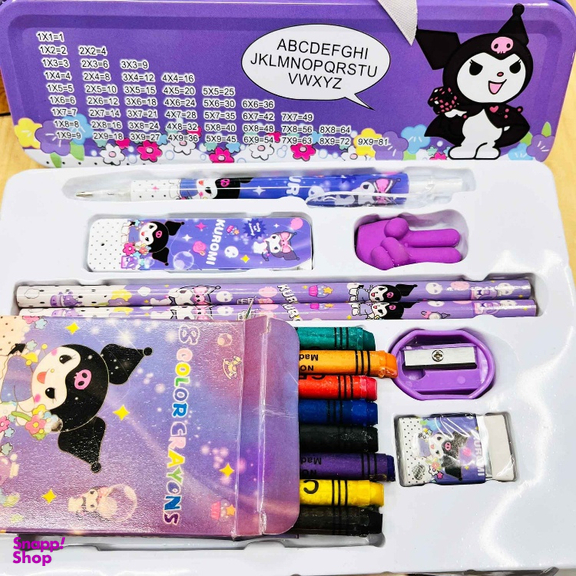 بسته لوازم تحریر مدل کرومی کد 53 مجموعه 10 عددی