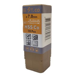 مته کبالت اس تیکو مدل Hssco سایز 7 میلی متر بسته 10 عددی