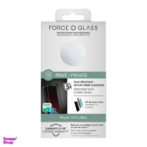 محافظ صفحه نمایش فورس مدل FGOGIP14PMPRIV Flat Private مناسب گوشی موبایل اپل iPhone 14 Pro Max