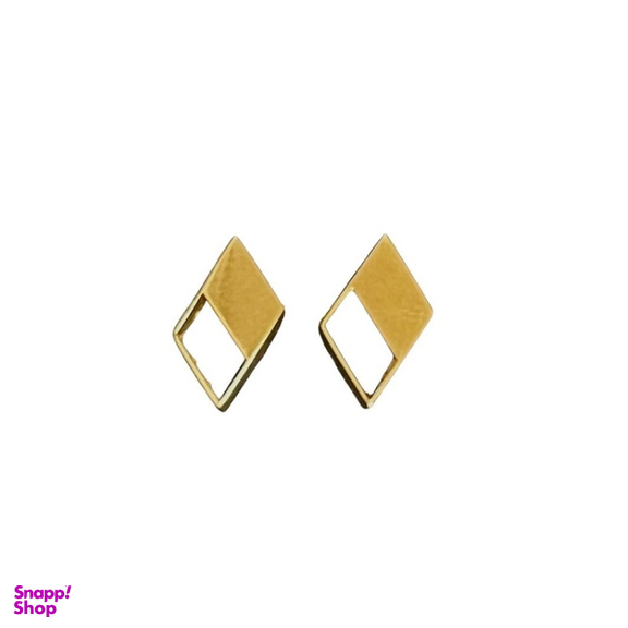 گوشواره طلا عیار 750 زنانه طرح مینیمال مدل لوزی کد 7
