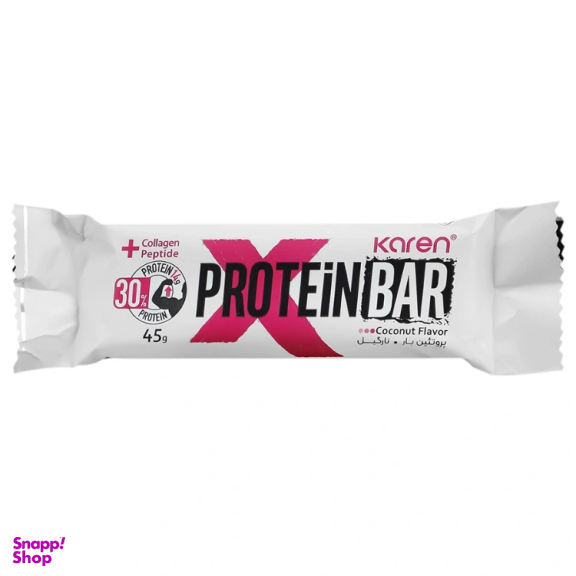 پروتئین بار کارن با طعم نارگیل و شکلات وزن 45 گرم