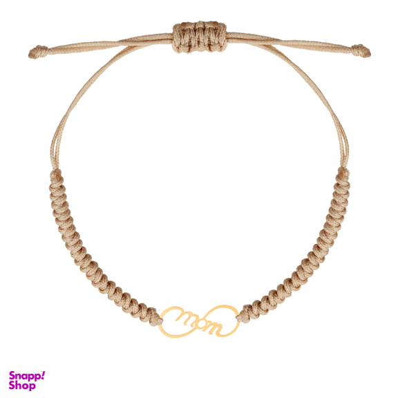 دستبند طلا 18 عیار زنانه درگونه مدل مادر و بی نهایت