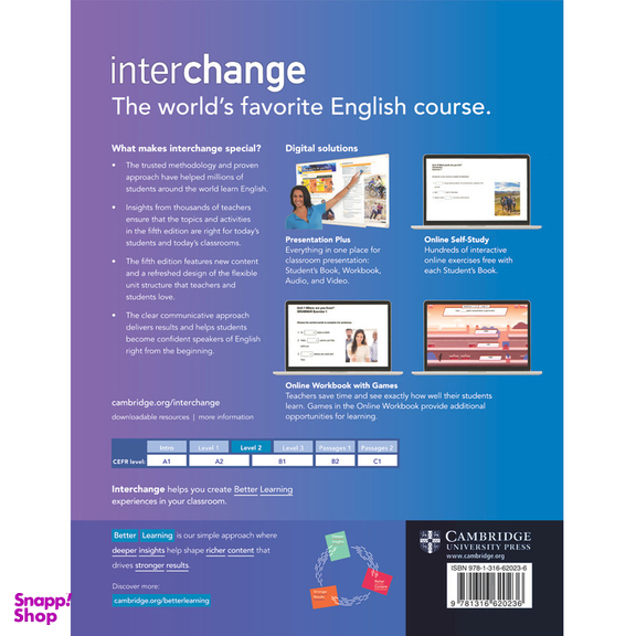 کتاب Interchange 2 اثر جمعی از نویسندگان انتشارات Cambridge به همراه سی دی