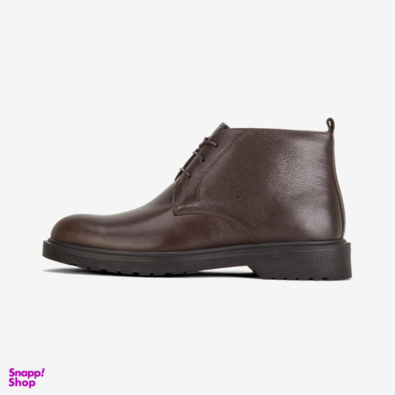 نیم بوت مردانه چرم طبیعی مونو کد J5514-091 رنگ قهوه ای تیره