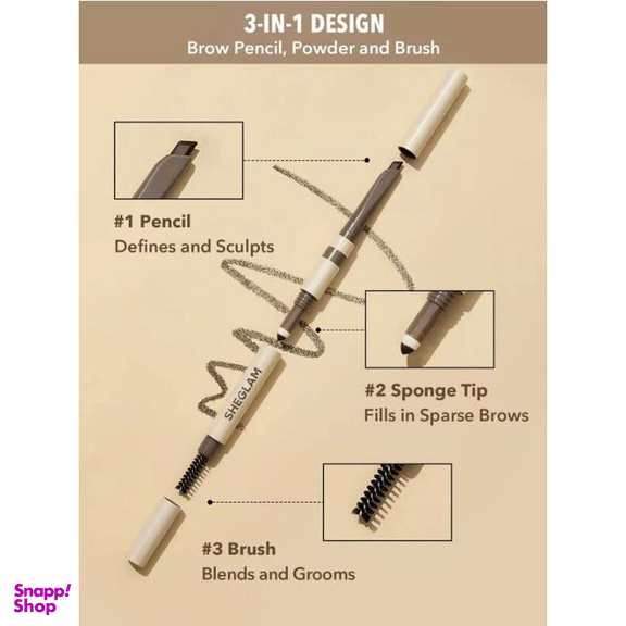 مداد ابرو شگلم مدل Brow Goals Taupe