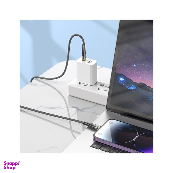 کابل تبدیل USB-C به لایتنینگ هوکو مدل U121 27W طول 1.2 متر