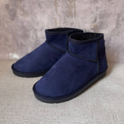 نیم بوت زنانه طرح آگ رنگ سرمه ای