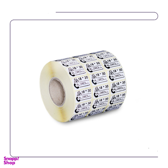 لیبل برچسب کاغذی مدل سه ردیف سایز 30×18 بسته 6000 عددی