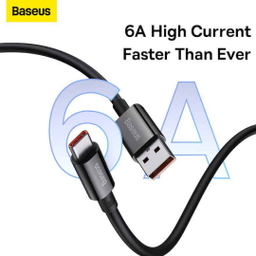 کابل سوپر فست شارژ USB به Type-C باسئوس مدل Superior Series P10320102114-02 طول 2 متر